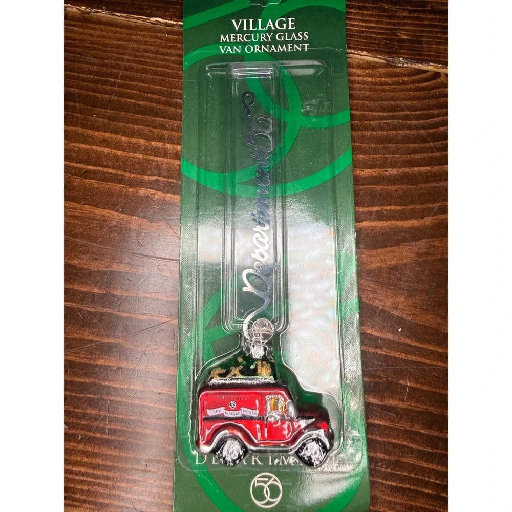 Department‎ 56 Village Mercury Glass Van Ornament Red Village Express 56.52941